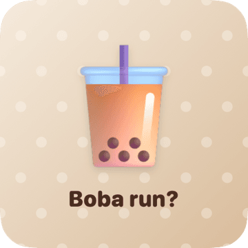 The Boba Run widget design