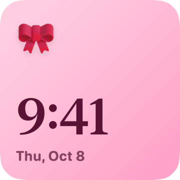 The Bow Clock widget design
