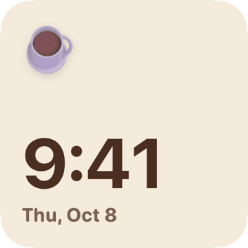 The Latte Clock widget design