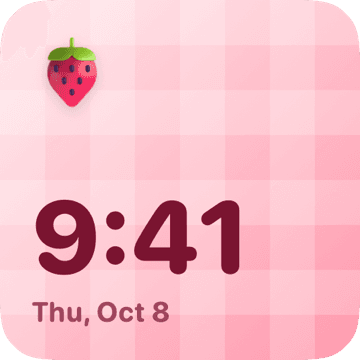 The Strawberry Clock widget design